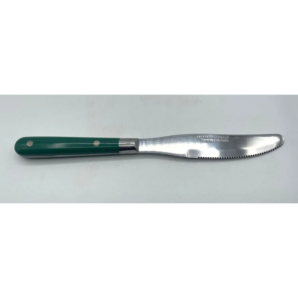5-Pieces Washington Forge Mardi Gras Stainless Flatware Hunter Green